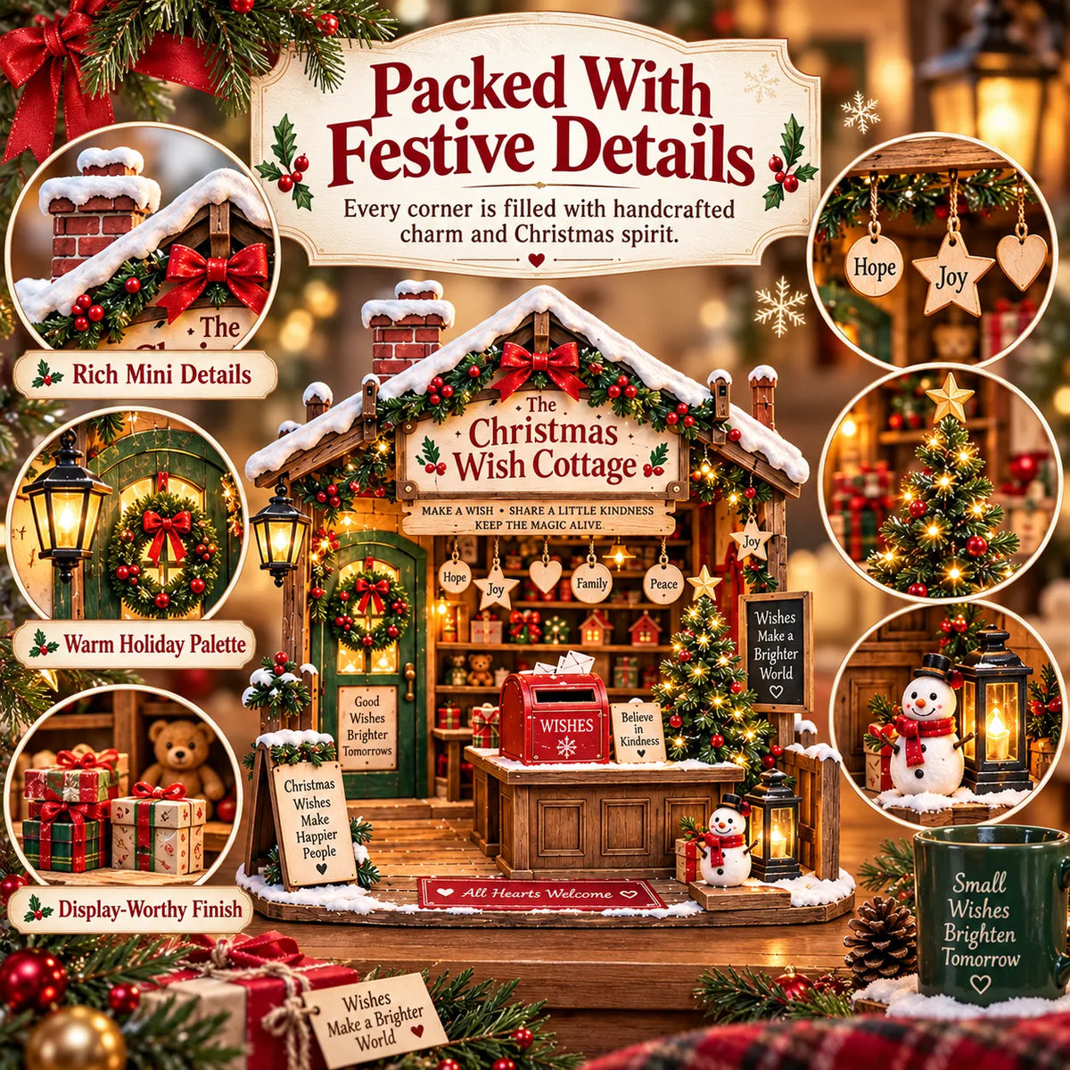 🎄 The Christmas Wish Cottage™-3D Slot-In DIY Christmas Craft Kit