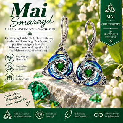 ✨ Celtic birthstone earrings – Timeless elegance with personal meaning