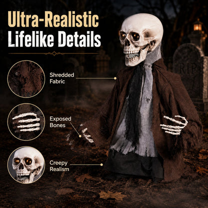 🧟 Halloween Groundbreaker Zombie with Light & Sound Props 🎃