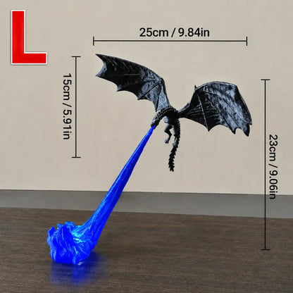 🔥  🐉| 3D Fire-Breathing Dragon LED Display – Fantasy Bookshelf Decor with Glowing Flame