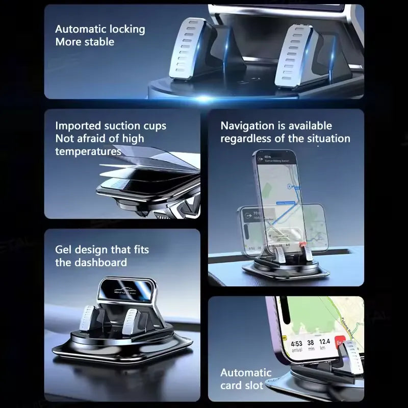 360° Rotating Car Phone Holder ,for All Phones Universal Anti-Shake Car Mount Accessories