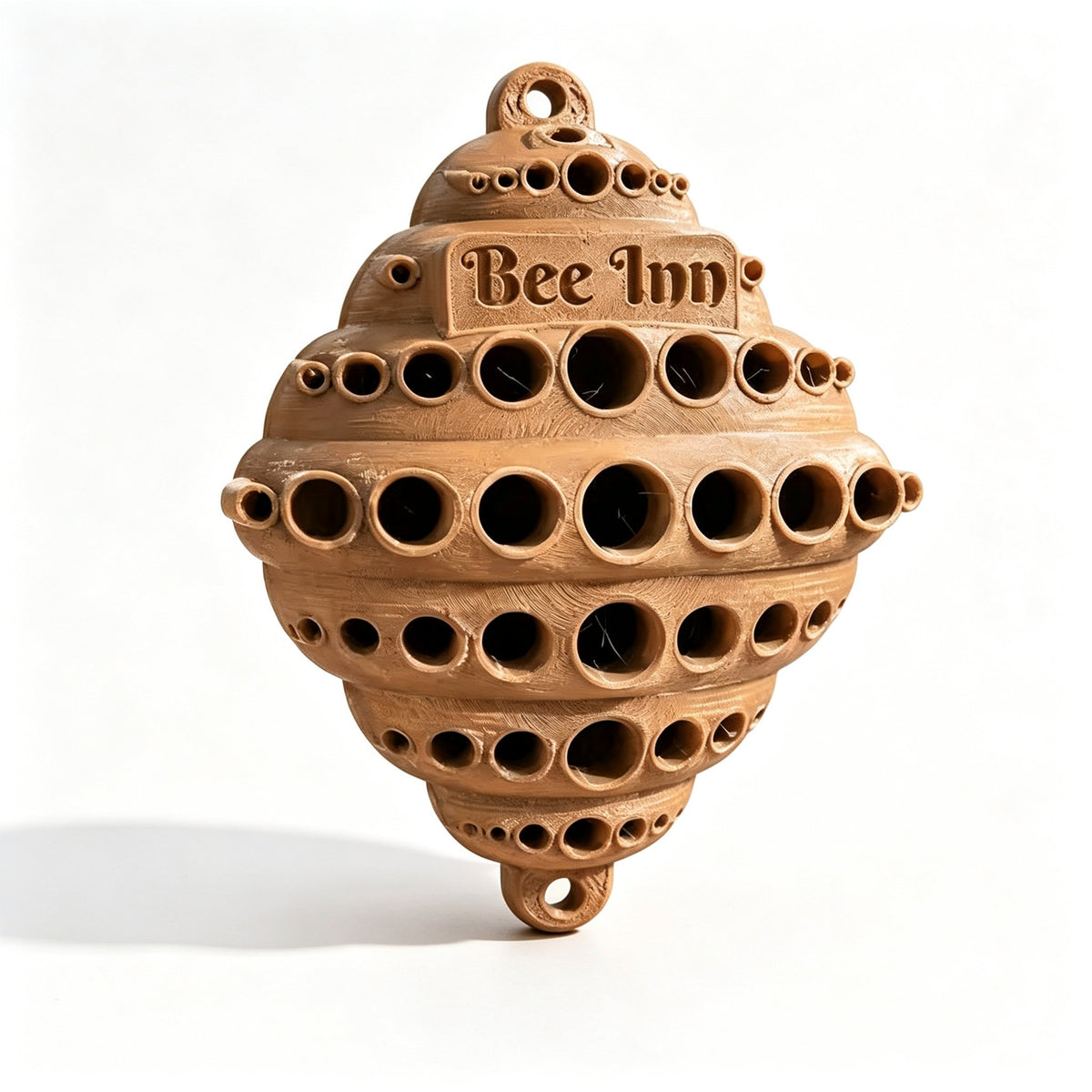 🐝 Bee Inn Hanging Bee Hotel | Rustic Solitary Bee House Pollinator Nesting Shelter for Garden Decor
