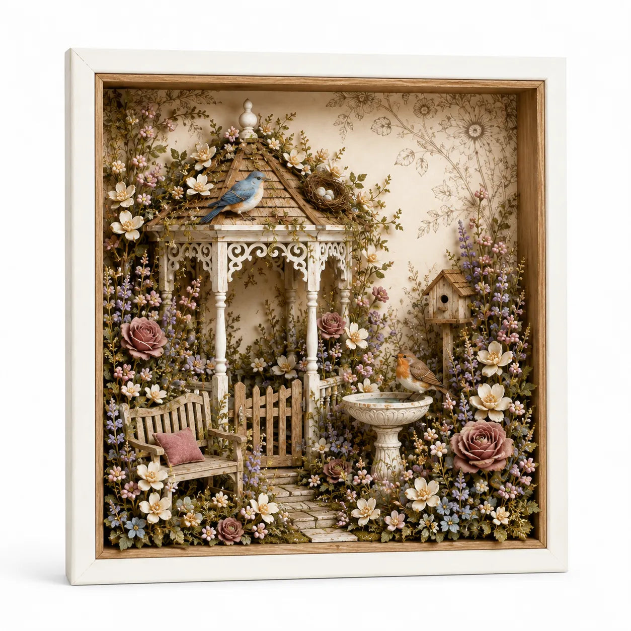 🌷DIY 3D English Cottage Garden Shadow Box Kit