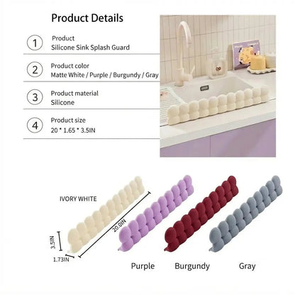 Waterproof Silicone Sink Splash Guard Set 2‑Piece Reusable