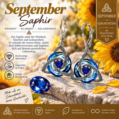✨ Celtic birthstone earrings – Timeless elegance with personal meaning