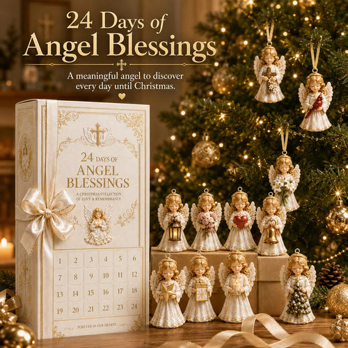 ⏳ Last Day 49% OFF – 👼 24-Day Angel Christmas Advent Calendar | 24 Unique Faith-Inspired Angel Ornaments with Hanging Loops for Daily Advent Surprises & Tree Display 🎄✨