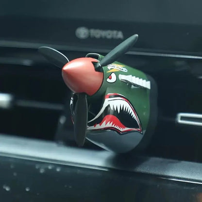 Plane Car Air Freshener | Vintage Fighter Jet Vent Clip for Men