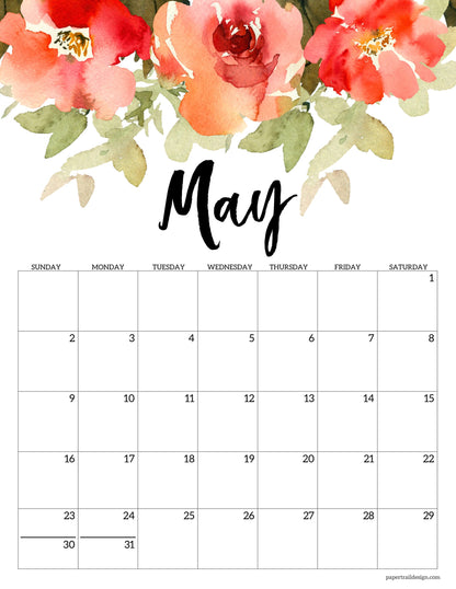 🌸 2027 Floral Calendar