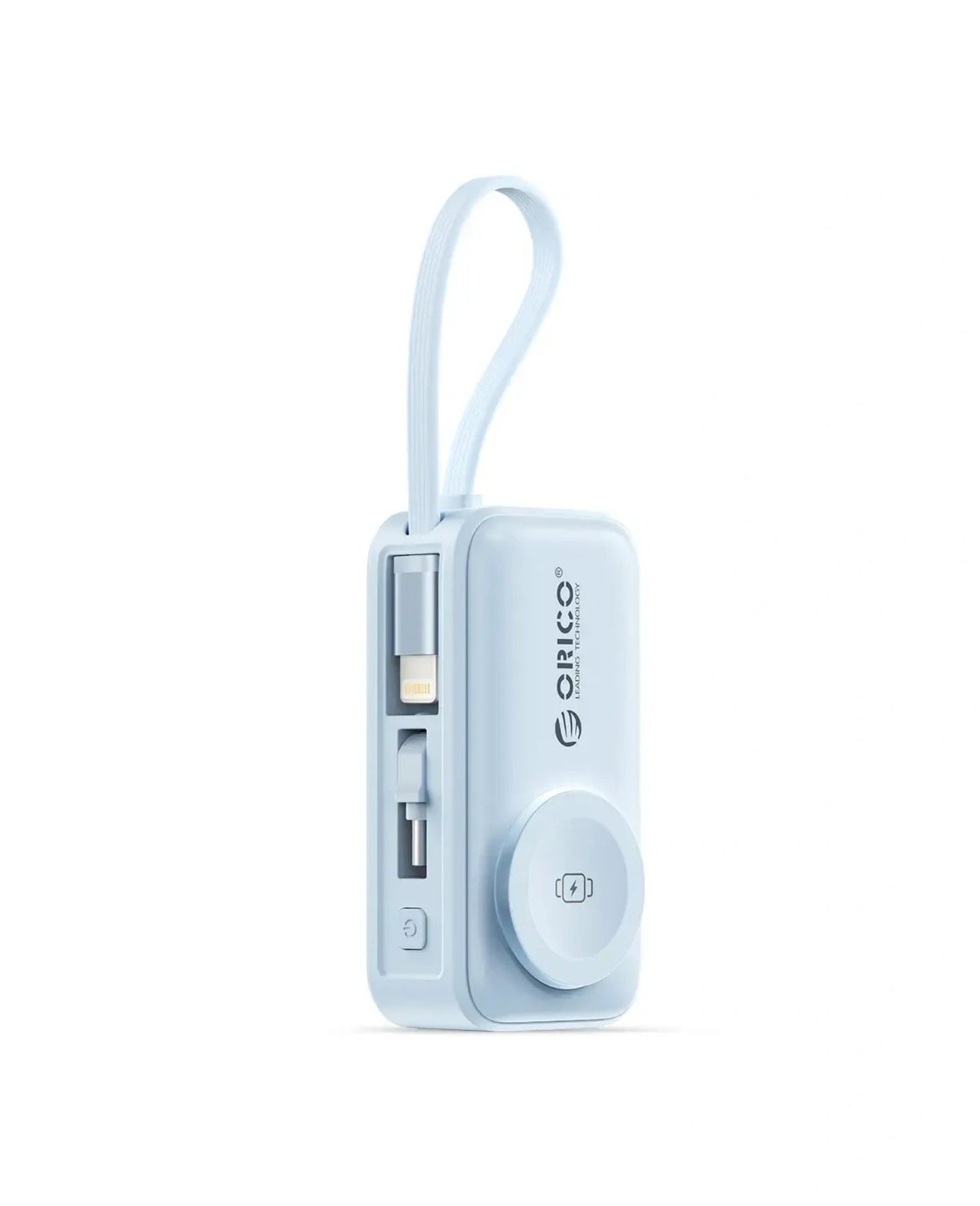 ⚡4-in-1 Folding Chargeable Portable Power Bank with Integrated Cable, Apple Watch Wireless Charging