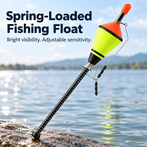 Spring-Loaded Fishing Float with Adjustable Sensitivity