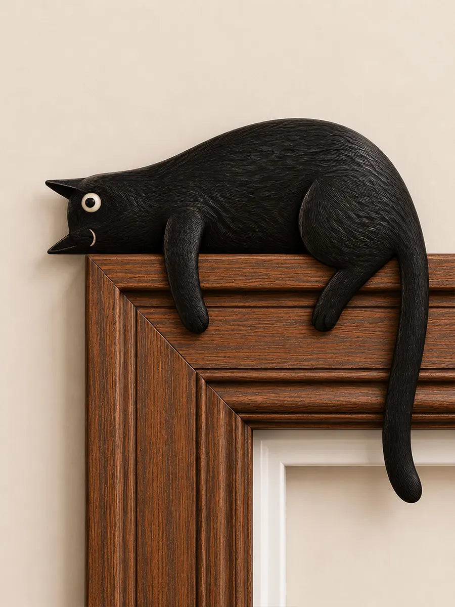 Black Cat Door Frame Wall Decoration