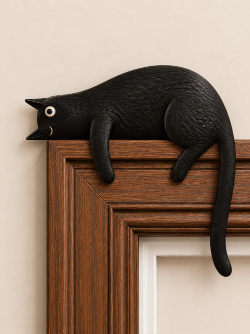 Black Cat Door Frame Wall Decoration