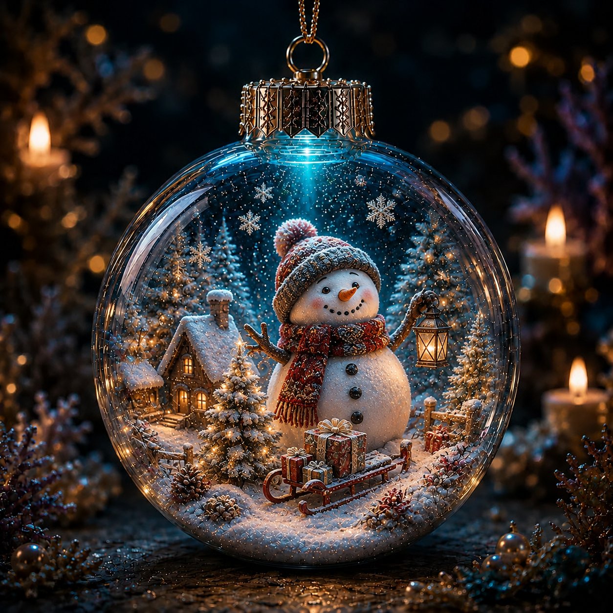 ⏳ Last Day 49% OFF – 🎄6-Piece Christmas Winter Scene Globe Ornament Collection | Detailed 3D Holiday Scenes, Coordinated Midnight-Blue & Gold Palette with Presentation Box Included ✨