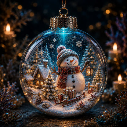 ⏳ Last Day 49% OFF – 🎄6-Piece Christmas Winter Scene Globe Ornament Collection | Detailed 3D Holiday Scenes, Coordinated Midnight-Blue & Gold Palette with Presentation Box Included ✨