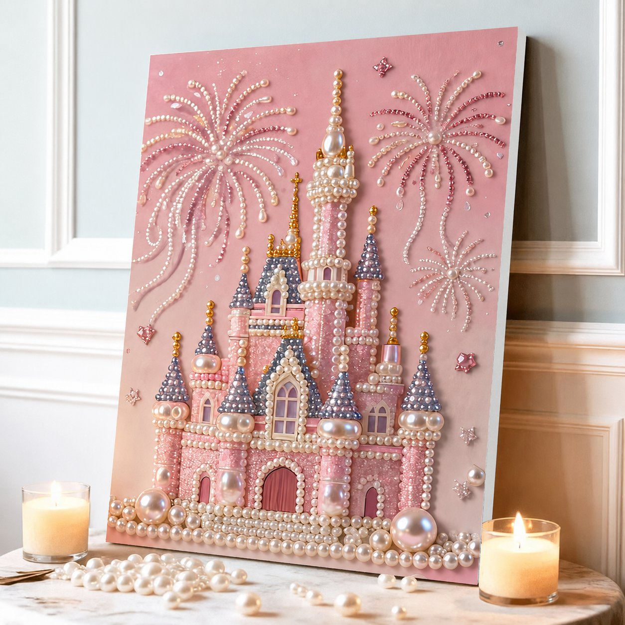 ✨ LAST DAY 49% OFF – Premium Pearl Self-Adhesive Canvas Art Kit | Pre-Printed Oil Canvas with Acrylic Pearl Pieces DIY Elegant 40×50cm Wall Decor 🖼️💎
