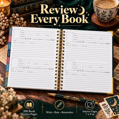 📖✨Midnight Study Hardcover Reading Planner for Book Lovers(📦Buy 2 Free Shipping)