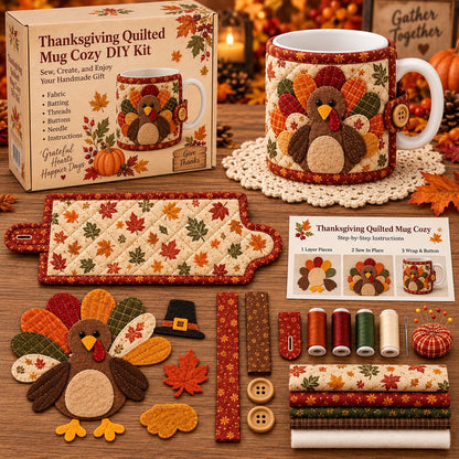 DIY Fall Mug Cozy Sewing Kit