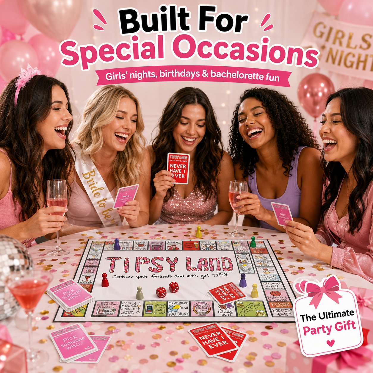 🎉🔥Tipsy Land Adult Drinking Board Game