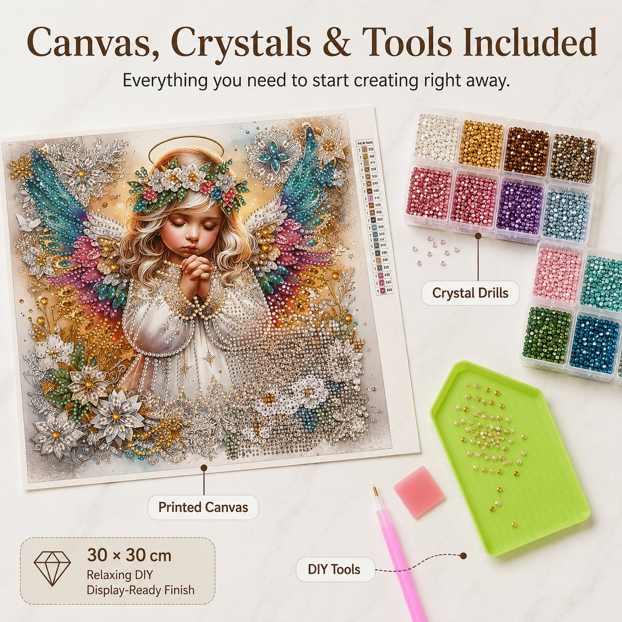 👼✨Sparkling Crystal Diamond Art Kit For DIY Wall Decor(📦Buy 2 Free Shipping)