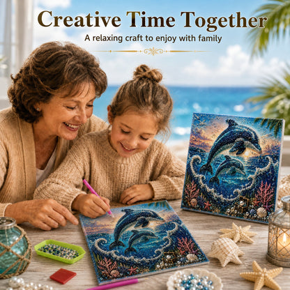 🌊🐚 Premium 3D Pearl Ocean Wall Art Kit | Luxury Flocked Canvas with Scratch-Resistant Non-Fading Pearl Beads DIY Coastal Decor – Buy 2 Free Shipping 📦✨