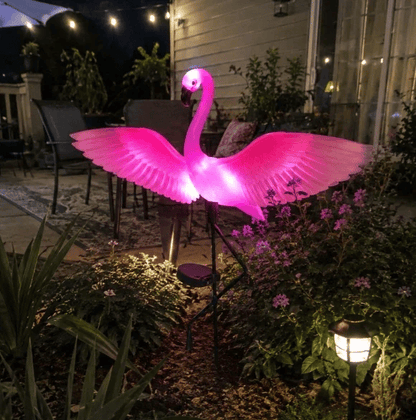 Solar Flamingo Garden Light