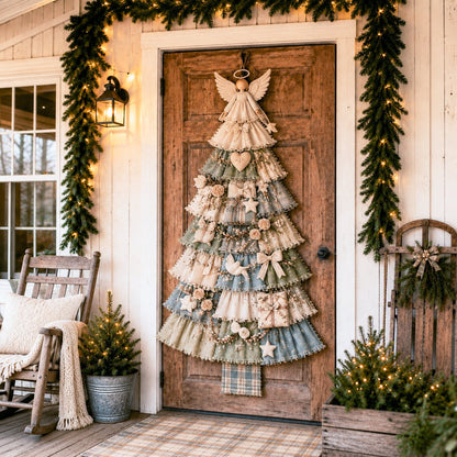 ⏳ Last Day 49% OFF – 🎄Beginner-Friendly DIY Oversized Patchwork Christmas Tree Door Hanging Kit | Complete Kit with All Tools & Step-by-Step Guide Included 💕