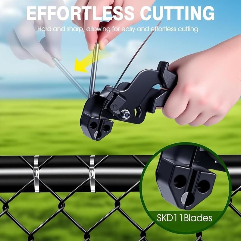 🔧 Stainless Steel Cable Tie Gun Tool with Metal Zip Ties, Heavy Duty Cable Tie Tightener & Cutter for Industrial, Fencing, Exhaust Repair
