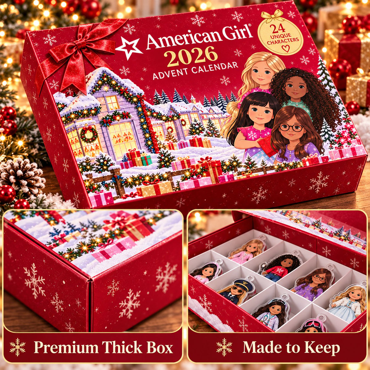 🎀 24-Day Pink Advent Calendar | Collectible Mini Surprise Countdown