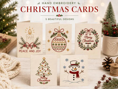 🌲 🪡 Christmas Hand Embroidery Card DIY Kit | Stitch Your Way Into the Christmas Spirit ✨ 🎁