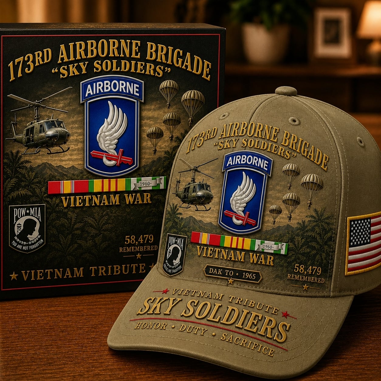 🪂173rd Airborne Brigade Sky Soldiers Vietnam Tribute Cap