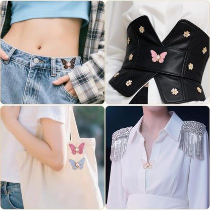Last Day 50% OFF🔥8PCS Butterfly Waist Tighteners 🦋 Perfect Fit in Seconds — No Sewing Needed