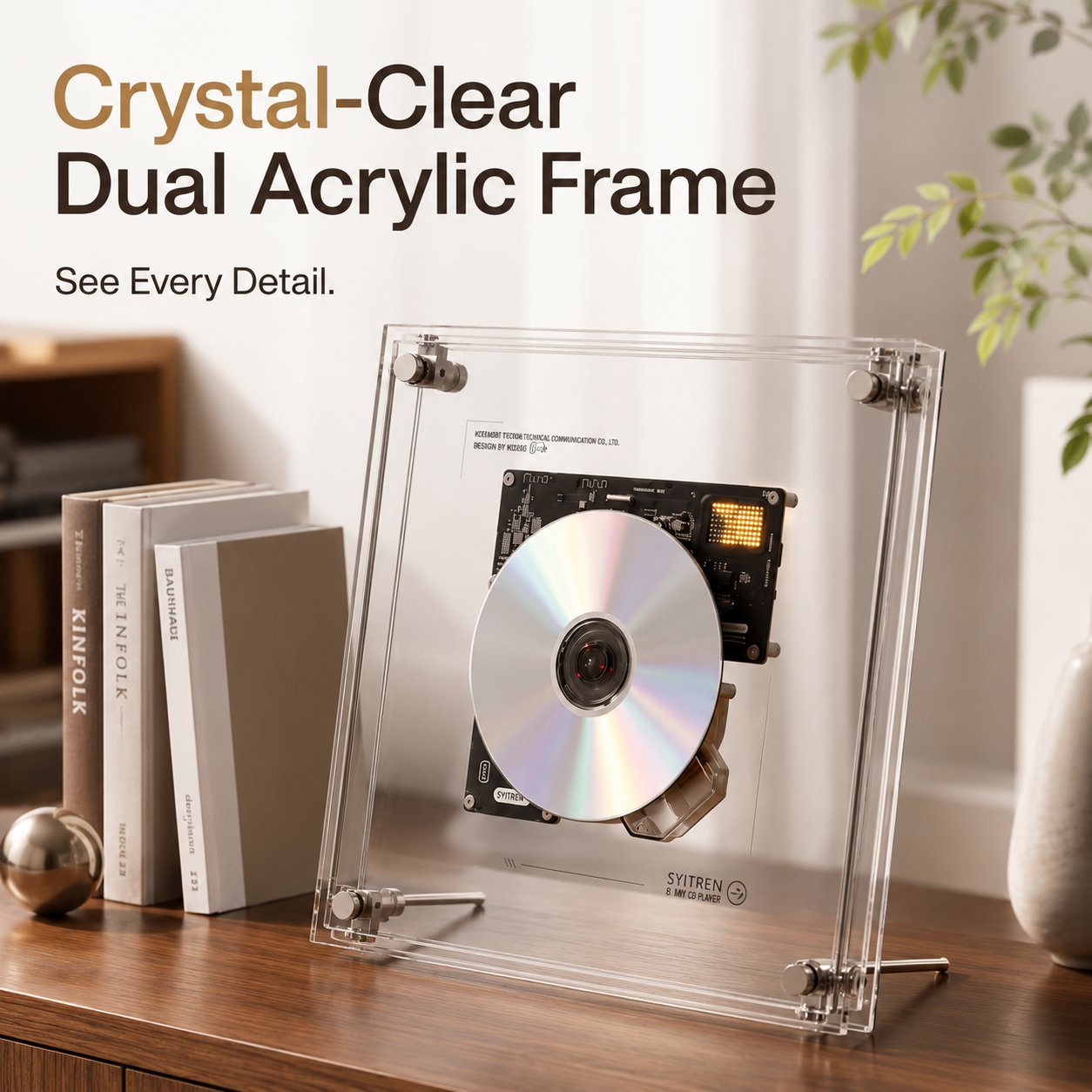 🖼️ Wall-Mounted Transparent CD Player