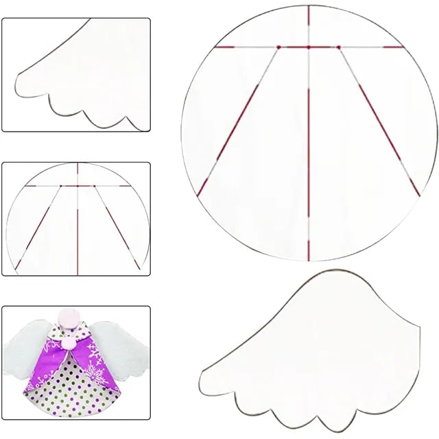 💥🏆Guardian Angel Christmas Ornaments Template -With Instructions