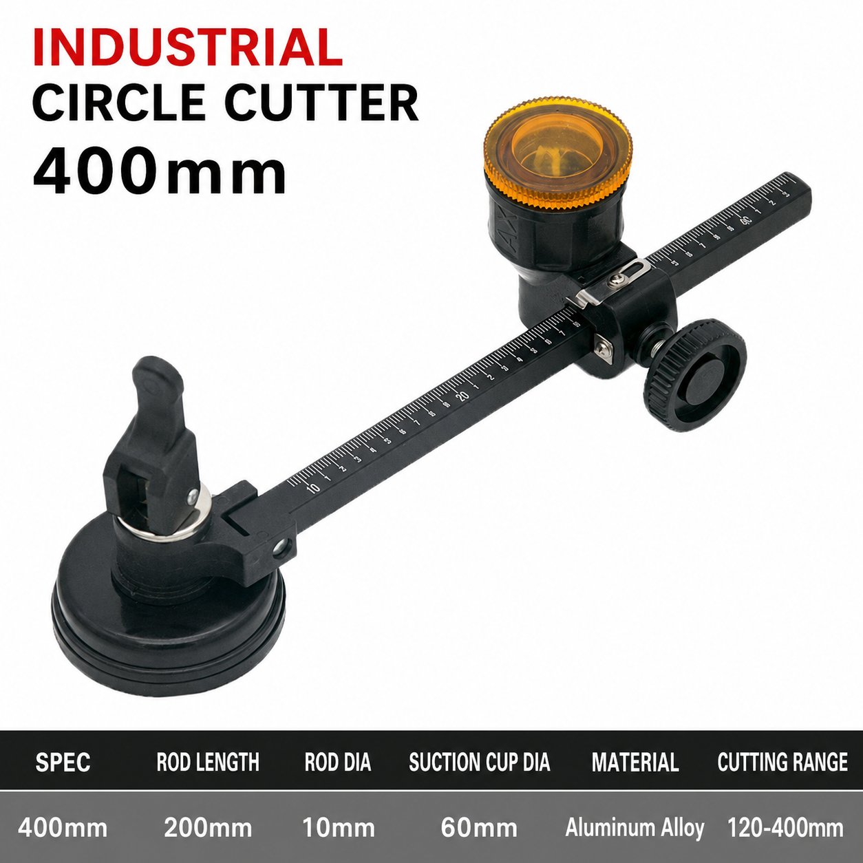 Glass Circle Cutter Tool for Tiles and Ceramics with Adjustable Features