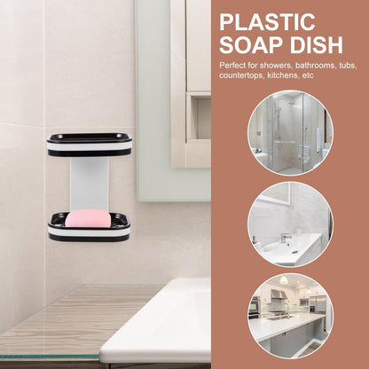 Wall Mounted Double-Layer Soap Bar Holder with Drainage Holes🧼 - image 7
