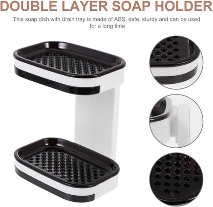 Wall Mounted Double-Layer Soap Bar Holder with Drainage Holes🧼 - image 5