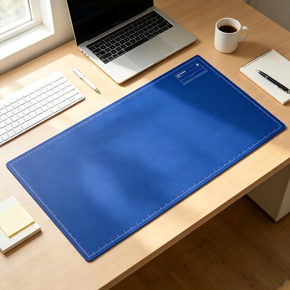 Blueprint Deskmat office workspace
