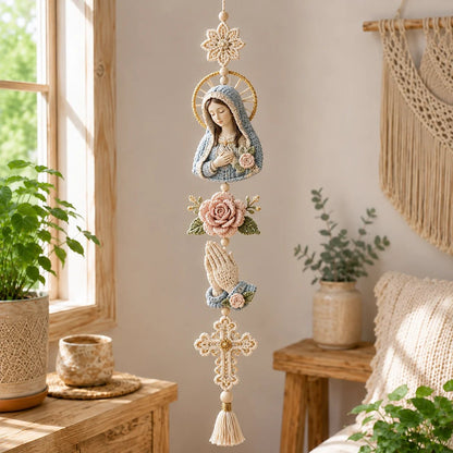 ✝️Blessed Faith Hanging Cascade – Finished Ornament or DIY Crochet Kit