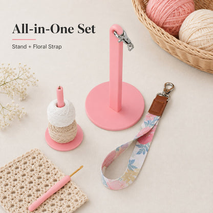 🧶 Yarn Holder Set for Crochet Lovers – Craft Anywhere Without Tangles🎉