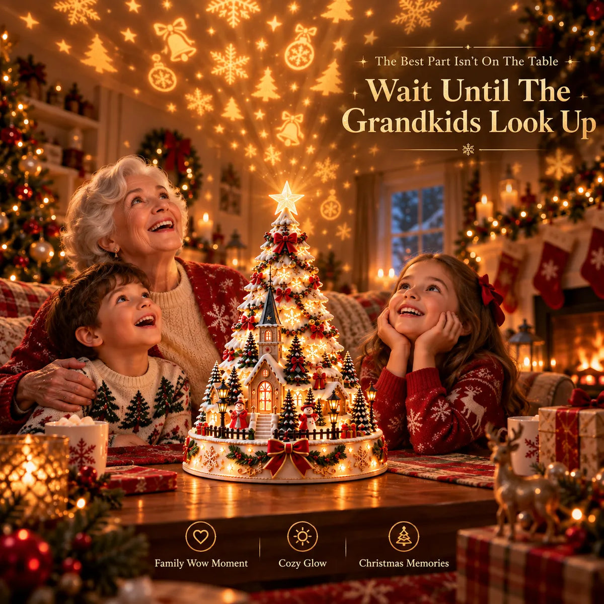 ⭐🏆 60,000+ Sold - 🎄MerryRealm™ Christmas Village Lightscape Tree