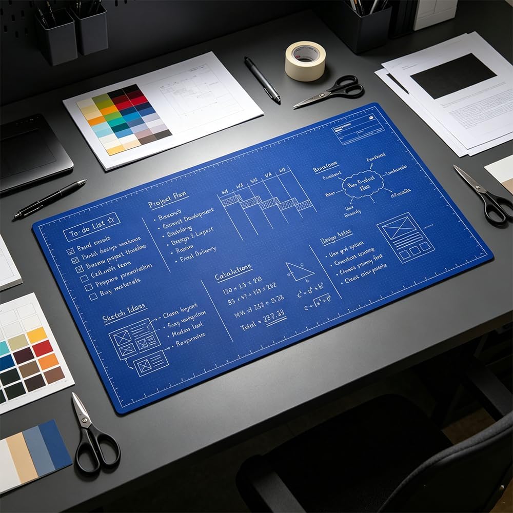 The Blueprint reusable desk mat