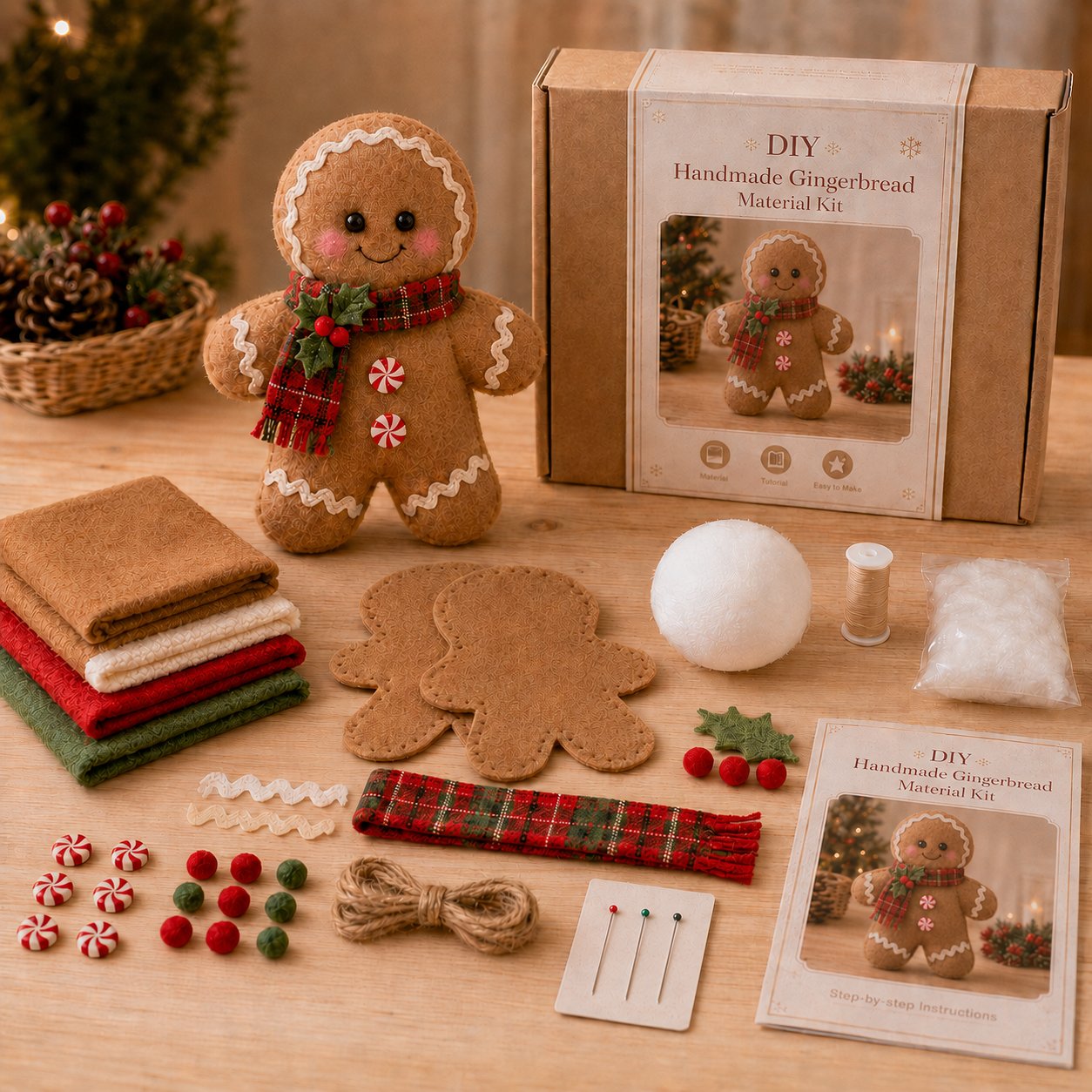 🔥 LAST DAY 49% OFF – ☃️ DIY Christmas Snowman Craft Kit | Layered Fabric Keepsake for Tabletop Display, Tree Hanging & Festive Bag Decor 🎄✨