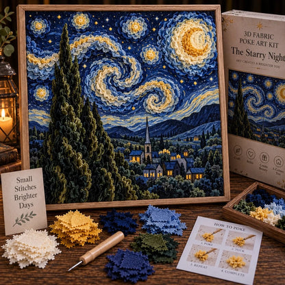 🎨🖼️ Van Gogh 3D Fabric Art Kit | Create Your Own Textured Masterpiece(📦Buy 2 Free Shipping)