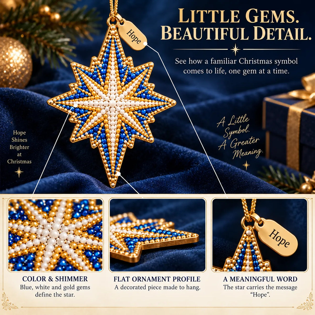 ✝️ Beginner-Friendly DIY Nativity Diamond Art Ornament Kit – Make the Christmas Story (8 Pieces)