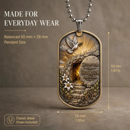 Personalized Reversible Faith Dog Tag Necklace – Wear the Complete Story of Sacrifice & Victory