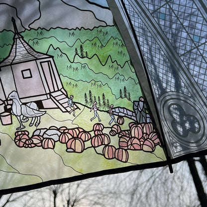 Wizard-Inspired Stained Glass Canopy Umbrella