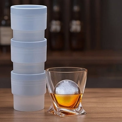 Ice Ball Maker Mold, Stackable Ice Sphere Tray For Easy Bar Drinks