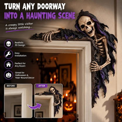 ⏰LAST DAY 50% OFF💀 Spooky Reaper Door Frame Corner Decor