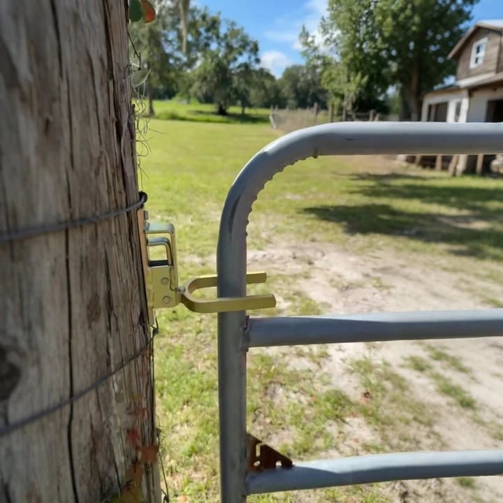 🔥🎁49% OFF🔥Instant Locking Gate Latch – Prevents Cattle, Sheep & Horses From Escaping