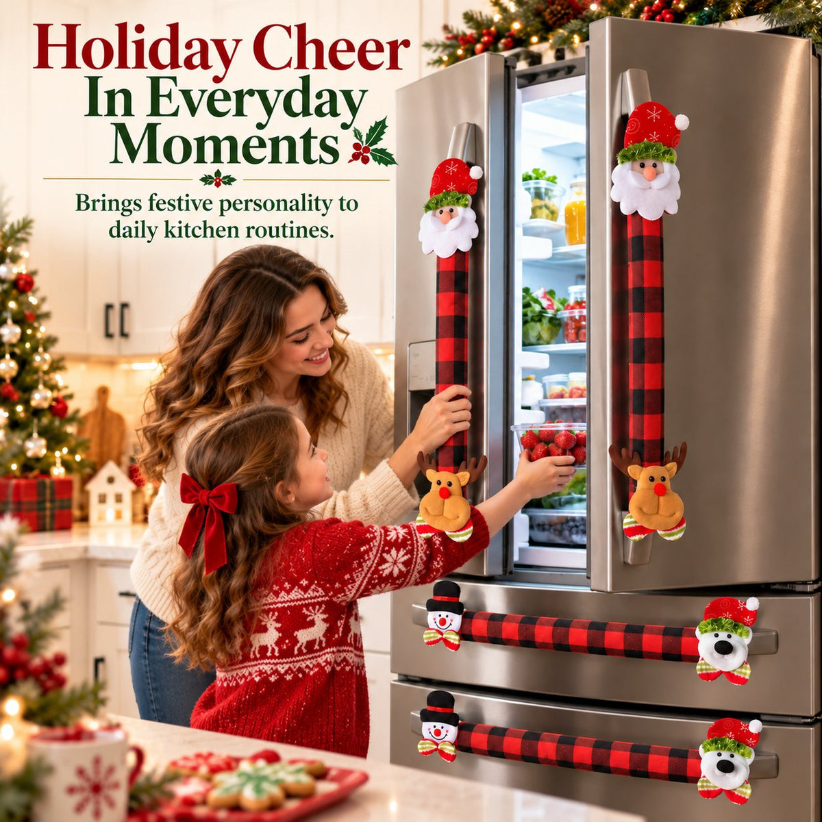 Christmas Refrigerator Handle Covers